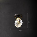 Modern black crystal copper led chandelier dining room art deco light