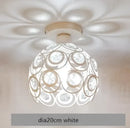 Modern black crystal flush mount ceiling light for hallway