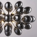 Modern black crystal grape chandelier dining room pendant light