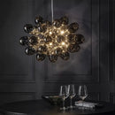 Modern black crystal grape chandelier dining room pendant light