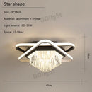 Modern black crystal industrial pendant chandelier set living room