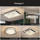 Modern black crystal industrial pendant chandelier set living room