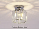 Modern black crystal led ceiling light bedroom fixture