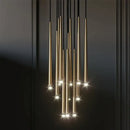 Modern black crystal led chandelier dining room pendant light