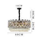 Modern black crystal led chandelier for living room