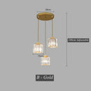Modern black crystal led pendant chandelier for dining room