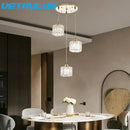 Modern black crystal led pendant chandelier for dining room