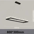 Modern black crystal led pendant light dining room chandelier