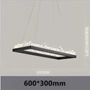 Modern black crystal led pendant light dining room chandelier