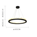 Modern black crystal led pendant light dining room chandelier
