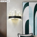 DecorBites™ Modern Black Crystal LED Wall Sconce Light - Icicle Shaped Wall Mount for Living Room