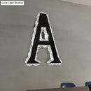 Modern black crystal letter a wall sconce bedroom white warm natural light