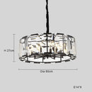 Modern black crystal pendant chandelier dining room luxe lighting