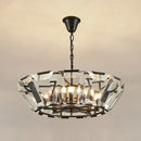 Modern black crystal pendant chandelier dining room luxe lighting