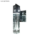 DecorBites™ Modern LED Crystal Wall Sconce in Warm/White - 2 Color Lights, Nickle Fixture