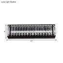 Modern black crystal rectangular sconce bedroom wall light