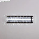 Modern black crystal rectangular sconce bedroom wall light
