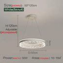 Modern black crystal ring led pendant light bedroom lighting