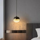 Modern black crystal tassel chandelier bedroom pendant light