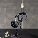 Modern black crystal wall lamp bedroom twin led sconce