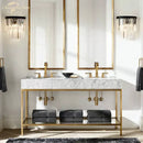 Modern black crystal wall lamp clear & smoked glass bedroom light