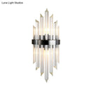 Modern black crystal wall lamp for living room