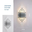Modern black crystal wall lamp living room glass sconce
