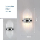 Modern black crystal wall lamp living room glass sconce