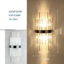 Modern black crystal wall lamp living room glass sconce