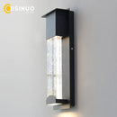 Modern black crystal wall light with pir motion sensor for outdoor