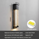 Modern black crystal wall light with pir motion sensor for outdoor