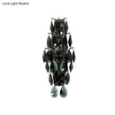 Modern black crystal wall sconce living room gem fixture