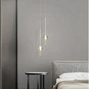 Modern black cube crystal pendant lamps for living room