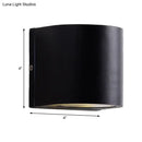 Modern black cube led wall sconce porch light 110v-120v