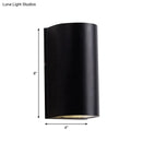 Modern black cube led wall sconce porch light 110v-120v