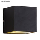Modern black cube led wall sconce porch light 110v-120v