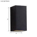 Modern black cube led wall sconce porch light 110v-120v