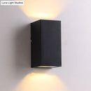 Modern black cube led wall sconce porch light 110v-120v
