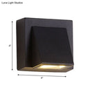Modern black cube led wall sconce porch light 110v-120v