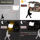 Modern black cube motion sensor led wall lamp outdoor sconce
