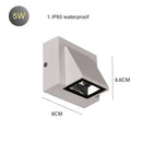 Modern black cube motion sensor led wall lamp outdoor sconce