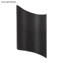 Modern black curved led wall lamp yard outdoor light