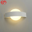 Modern black curved led wall light kitchen and dining fixture