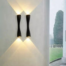 Modern black curved wall sconce outdoor waterproof porch light