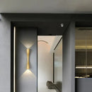 Modern black curved wall sconce outdoor waterproof porch light