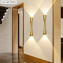 Modern black curved wall sconce outdoor waterproof porch light