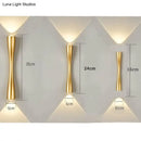 Modern black curved wall sconce outdoor waterproof porch light