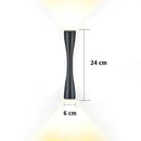 Modern black curved wall sconce outdoor waterproof porch light
