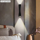 Modern black curved wall sconce outdoor waterproof porch light