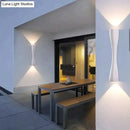 Modern black curved wall sconce outdoor waterproof porch light